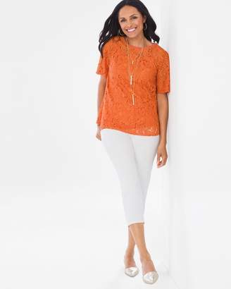 Chico's Chicos Foiled Lace Top