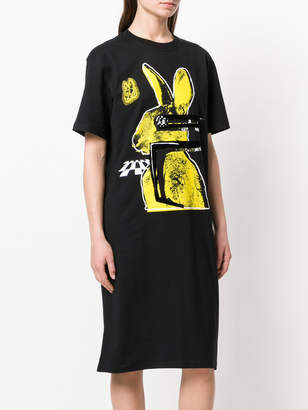 McQ bunny print t-shirt dress
