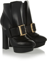 Thumbnail for your product : Alexander McQueen Buckled leather platform boots