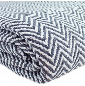 Melange Home Cotton Herringbone Blanket - ShopStyle