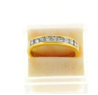 Tiffany & Co. Lucida 0.65Ct Diamond 18k Yellow Gold Wedding 4mm Band Size 6 Ring