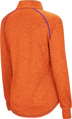Colosseum Women's Orange Clemson Tigers Bikram Lightweight Fitted Quarter-Zip Long Sleeve Top
