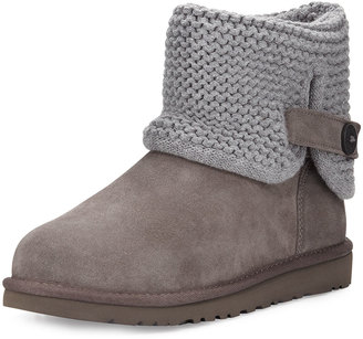 UGG Darrah Knit & Suede Boot, Gray, Youth