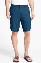 Thumbnail for your product : HUGO BOSS 'Clyde' Flat Front Linen Shorts