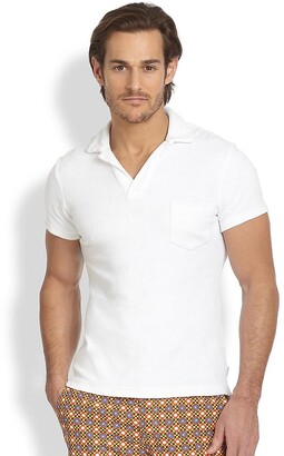 White V Neck Polo Shirt | Shop The Largest Collection | ShopStyle