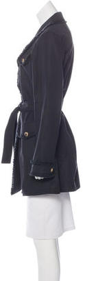 Chanel Tweed-Trimmed Trench Coat
