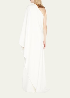 The Row Sparrow Draped One-Shoulder Silk Gown