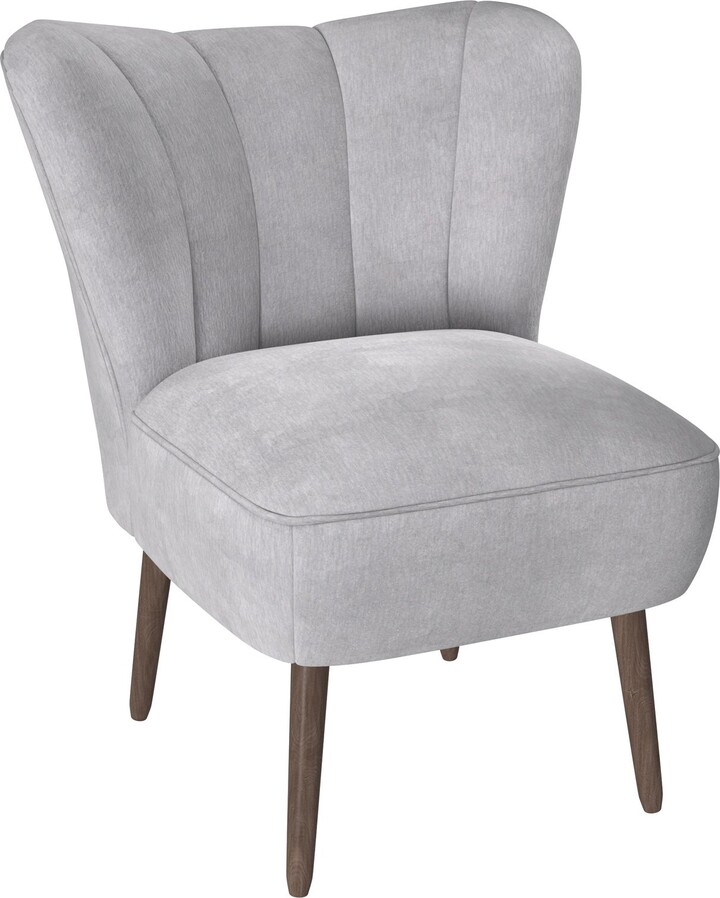 Dunelm Abby Chenille Occasional Chair Silver ShopStyle Armchairs