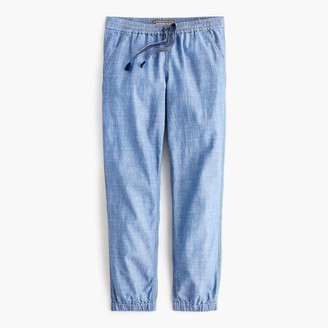 J.Crew Petite point sur seaside pant in chambray