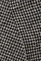 Thumbnail for your product : ADEAM Layered Houndstooth Wool-blend And Cotton-blend Midi Dress - Gray