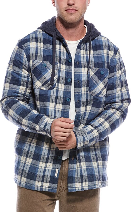 Weatherproof Vintage Sherpa Lined Hooded Shirt Jacket