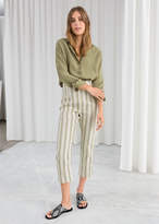 Thumbnail for your product : Linen Blend Cropped Trousers