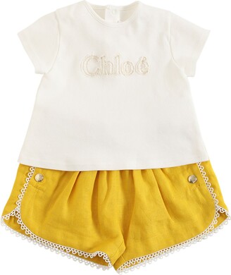 Chloé Organic cotton t-shirt & linen shorts