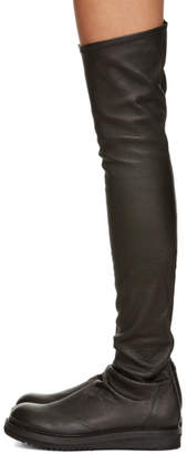 Rick Owens Black Creeper Over-the-Knee Boots
