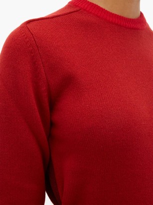 Sara Lanzi Patchwork Merino Wool-blend Sweater - Red