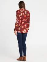 Thumbnail for your product : Old Navy Maternity Pintuck Swing Blouse