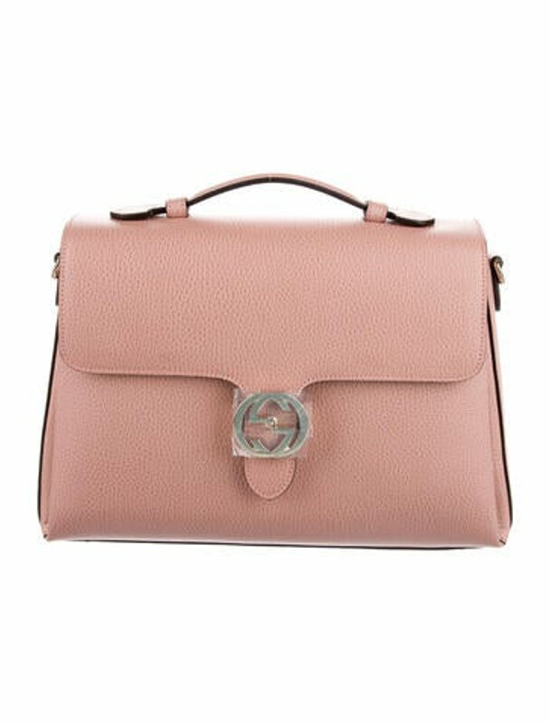 Gucci Large Dollar Calf Interlocking Shoulder Bag w/ Tags Pink - ShopStyle