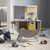 Thumbnail for your product : Little Ella James Warm Grey Wooden Toy Bench With Tool Kit