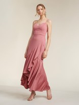 dominique midi dress in mauve