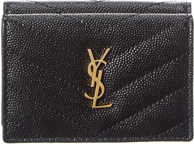 Monogramme quilted textured-leather wallet