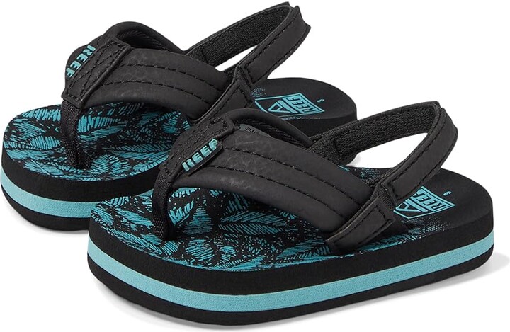 Reef Kids Little Ahi (Infant/Toddler/Little Kid) Boy's Shoes Aquifer Palm : 9 Toddler M