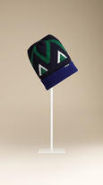 Thumbnail for your product : Burberry Chevron Graphic Cashmere Beanie