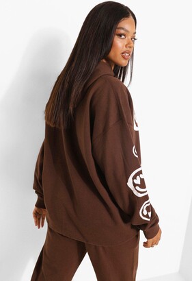 boohoo Oversized Heart Face Hoodie - ShopStyle