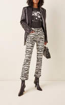 Thumbnail for your product : R 13 Kick Fit Zebra-Print Jeans