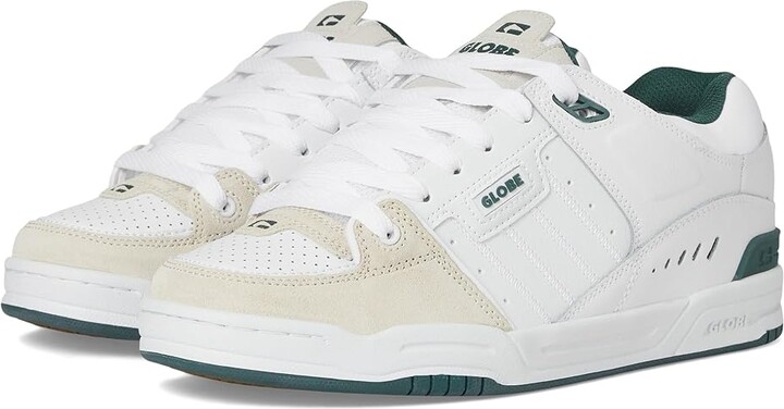 Globe Fusion Men's Skate Shoes White/Green : 13 D - Medium, Leather/Synthetic