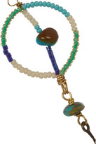 Thumbnail for your product : Etro Gold-plated, turquoise, bone, feather and cotton earrings