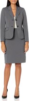 Thumbnail for your product : Le Suit Women's Linear DOT Jacquard 2 Button Notch Collar Skirt Suit Set