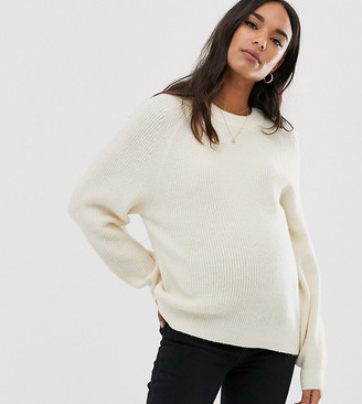 Asos DESIGN Maternity fluffy jumper with balloon sleeve Asos DESIGN Maternity fluffy jumper with balloon sleeve