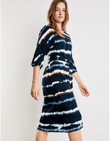 Thumbnail for your product : Taifun Navy Pattern Tie Waist Dress 180002-110004