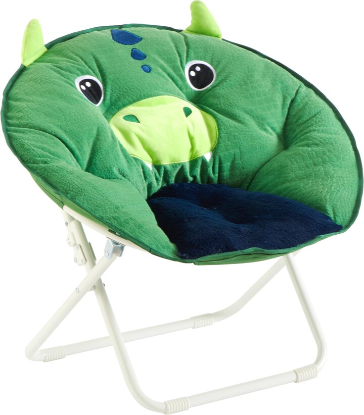 Heritage Kids Figural Dinosaur Faux Fur 23" Folding Saucer™ Chair