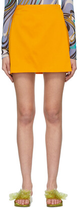 Emilio Pucci Orange Satin Skirt