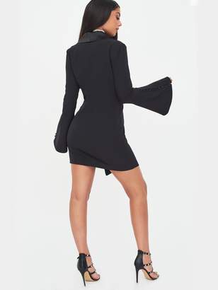 Lavish Alice X Rosie Connolly Button Detail Blazer Mini Dress - Black