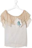 Thumbnail for your product : La Stupenderia TEEN floral applique top