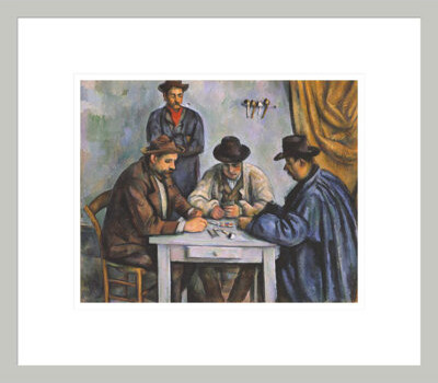 Red Barrel Studio The Card Players by Paul Cézanne -Framed Giclee Print