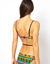 Thumbnail for your product : ASOS Letter Print Caged Cut Out Swimsuit
