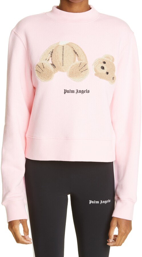 Bear Hoodie Angel Hoodie Damen Pink Palms Angels Bear Hoodie Palm
