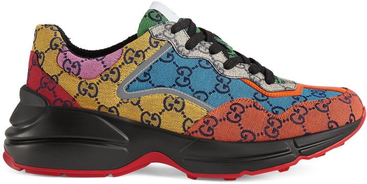 men's rhyton gg multicolor sneaker