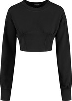 Thumbnail for your product : boohoo Petite Corset Detail Cropped Sweatshirt