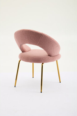 fengshu Fabric Dining Chair, , For Room, Foam Filling, Metal Legs Modern Style Chair Dining, Plywood, Legs, Ergonomic , Curved Adjustable Foot Nails,