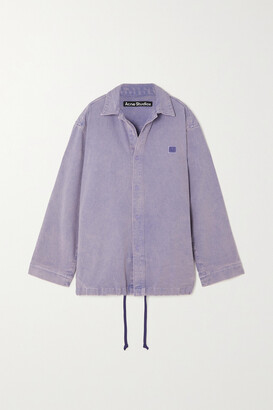 Acne Studios - Oversized Appliquéd Cotton-blend Twill Jacket - Purple