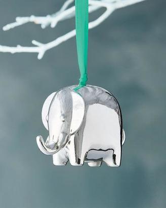 Jonathan Adler Silver Elephant Christmas Ornament