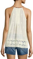 Thumbnail for your product : Joie Eniko O Sleeveless Embroidered Top