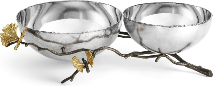 Michael Aram Butterfly Ginkgo Double Bowl