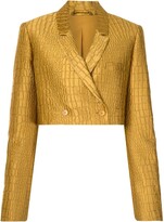 Thumbnail for your product : Sally LaPointe Crocodile Jacquard Blazer