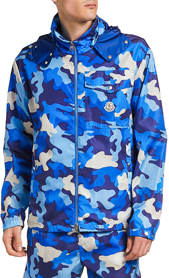 moncler blue camo jacket