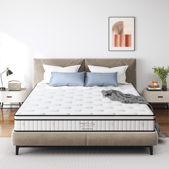 Leumius 10" Full Mattress,Memory Foam & Spring Hybrid Mattress Full Size,Medium Feel,Breathable Comfort,Individual Pocket
